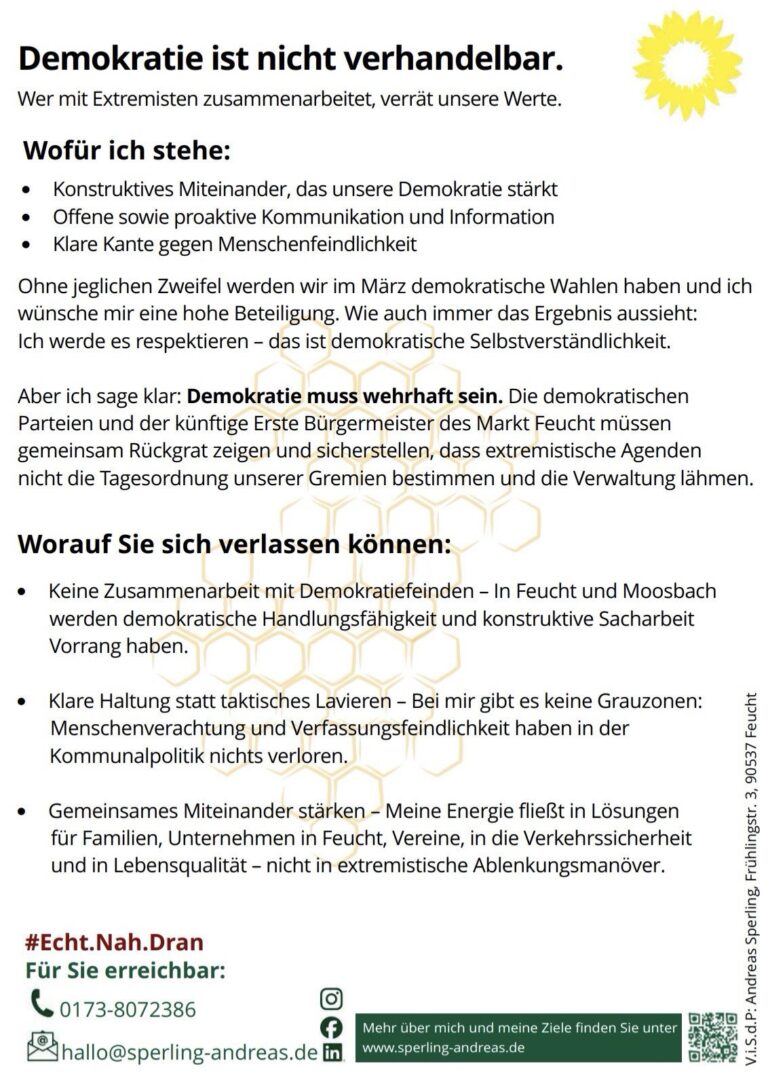 Demokratie ist nicht verhandelbar!